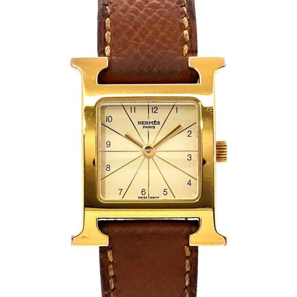 HERMES H Watch Quartz Cream Dial Ladies Watch 90266469 - Picture 1 of 10